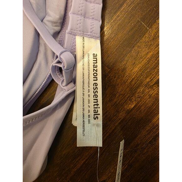 Amazon Essentials Bikini Top Lavender Purple Size XXL Plus Size Classic NWT - Picture 4 of 5